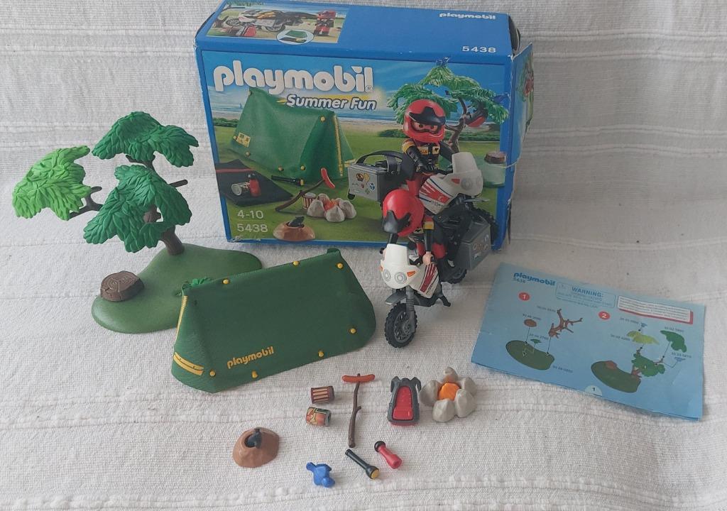 Playmobil 5438 - Kampeerder met motorfiets, Kinderen en Baby's, Ophalen of Verzenden, Zo goed als nieuw, Complete set