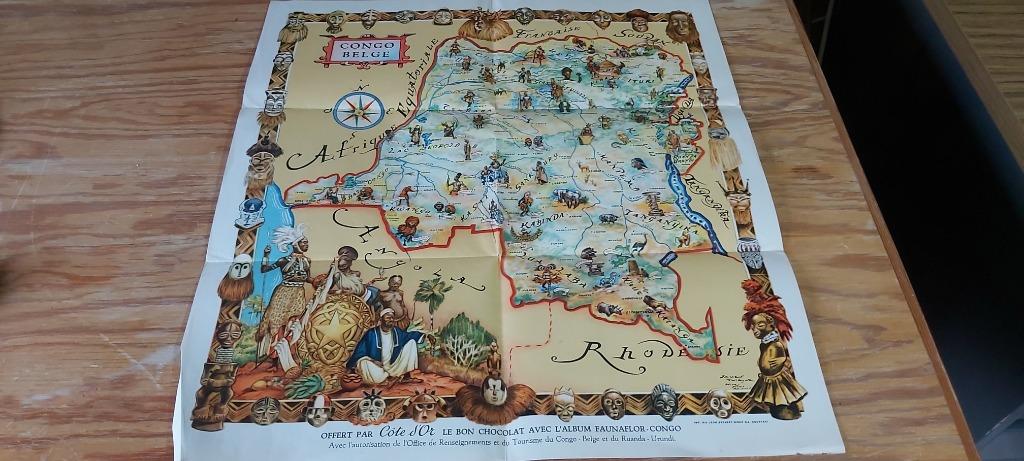 James Thirian lithographie offset Congo Belge, Enlèvement, Comme neuf