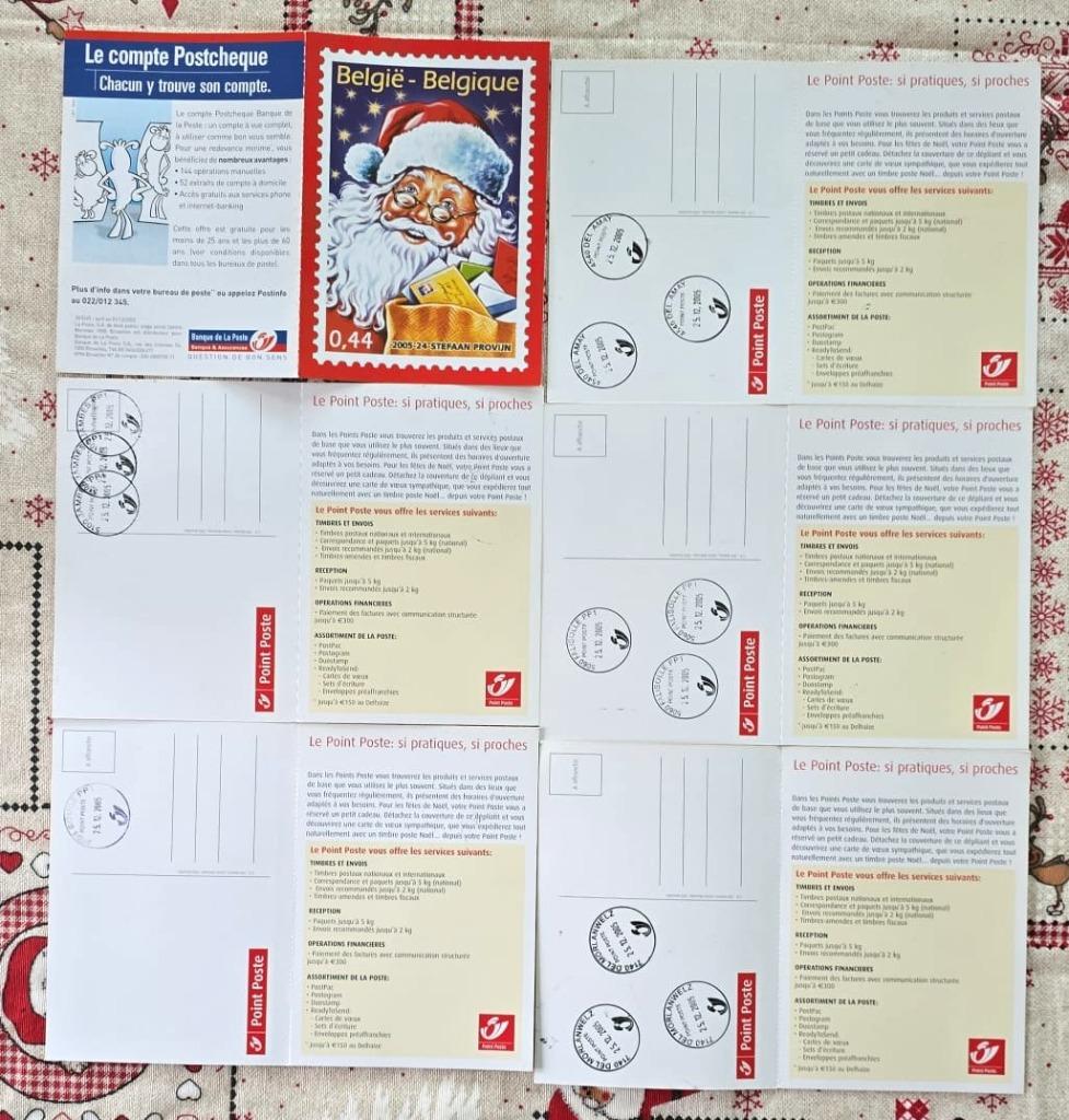 CARTE POSTALE  6 PERE NOEL.COLLECTOR POINT POSTE DELHAIZE, Collections, Envoi
