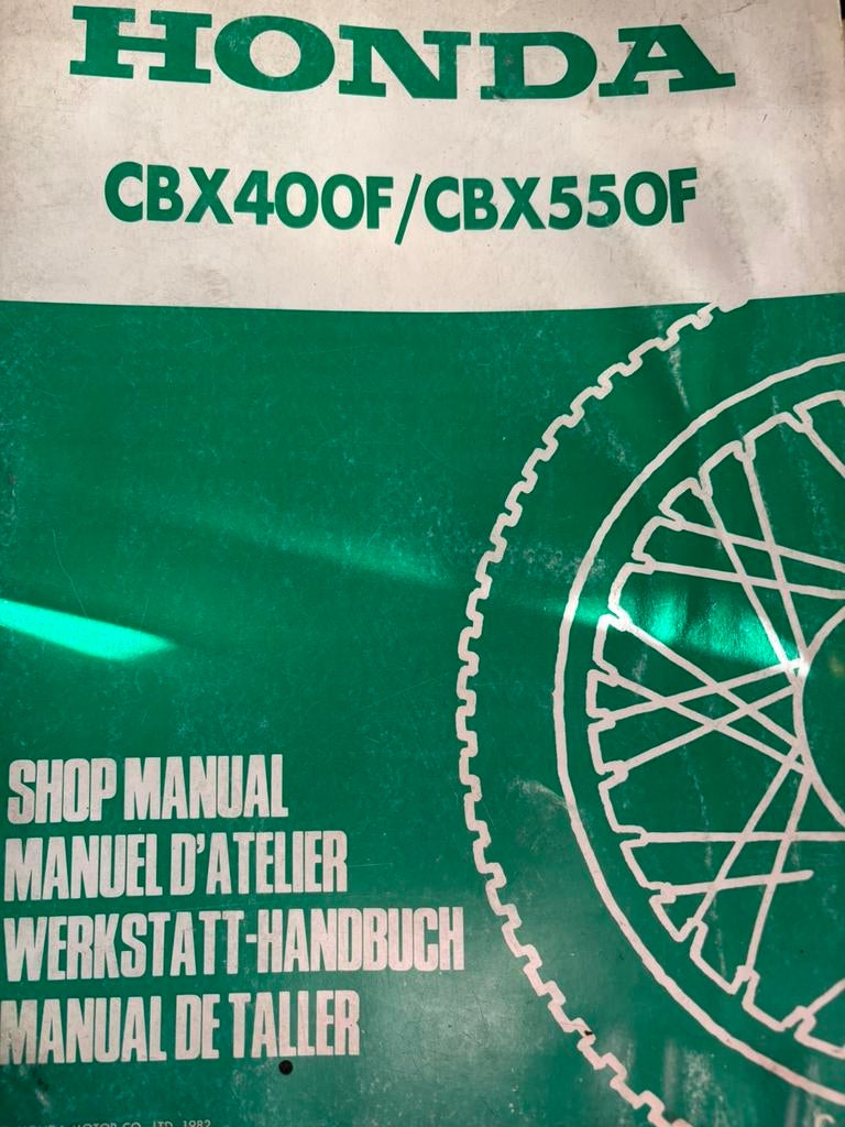 Workshopmanual Honda CBX400 en CBX 550 Four, Motoren, Ophalen of Verzenden, Honda