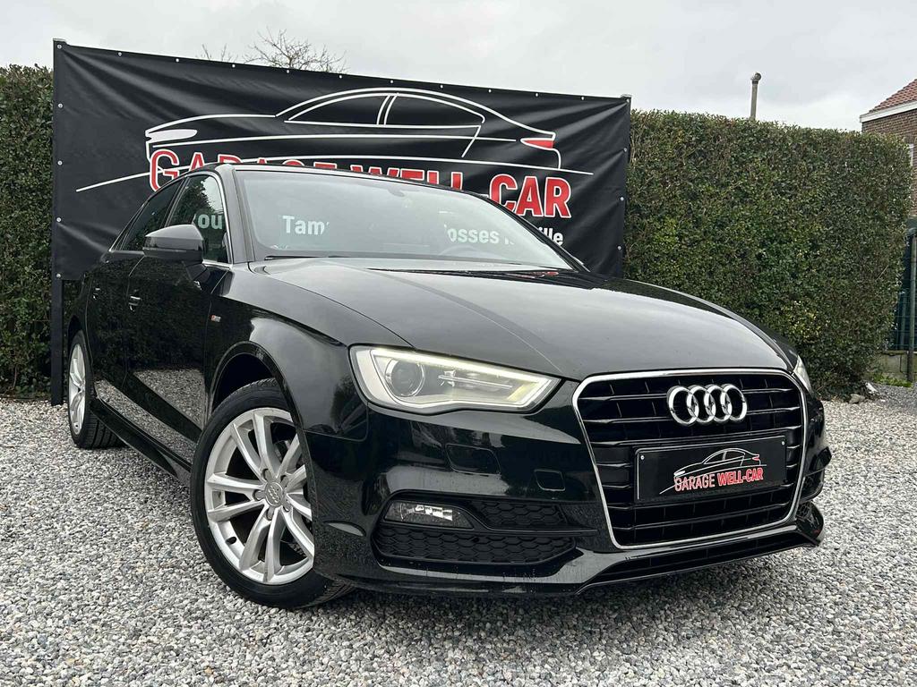 Audi A3 Berline 1.6Tdi Euro6b Ext S-Line/Pdc/Led/Gps/Cuir..., 4 deurs, 4 cilinders, Zwart, Leder