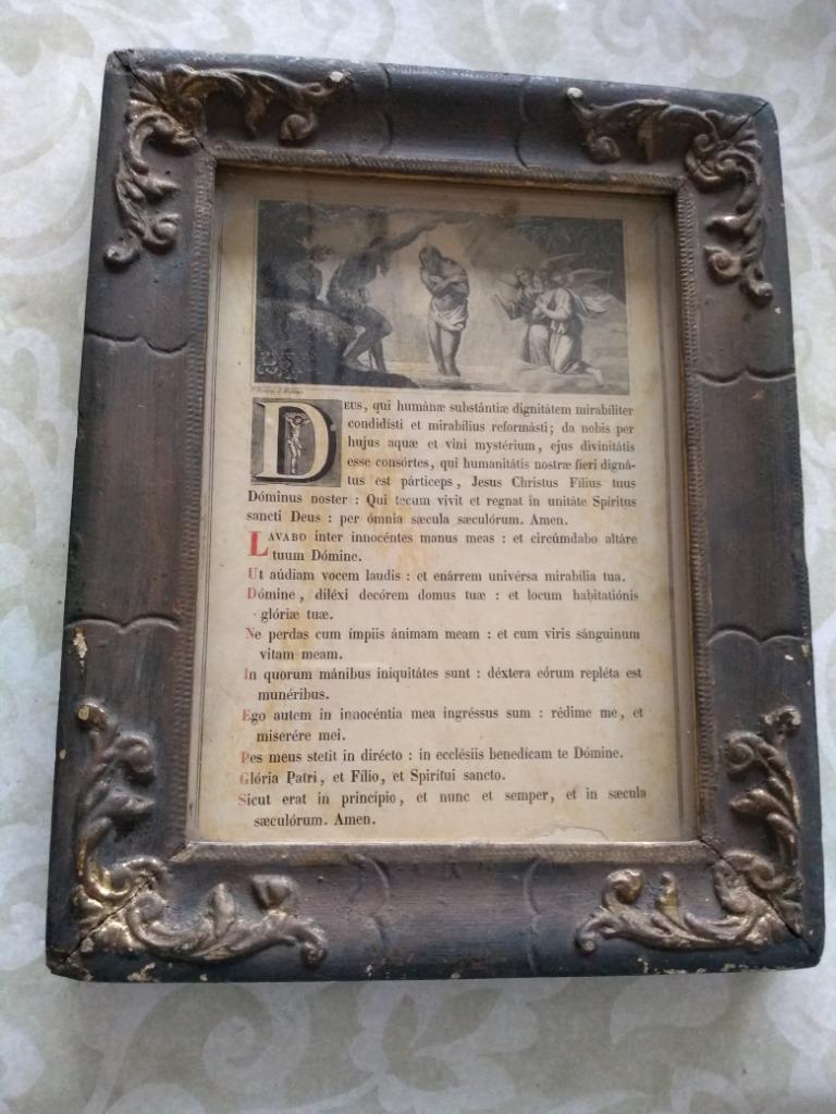 Oud paneel met tekst uit kerk, Antiek en Kunst, Antiek | Religieuze voorwerpen, Ophalen