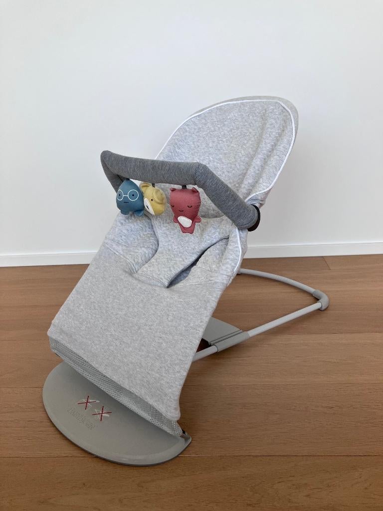 Transat BabyBjörn avec housse et jouet, Autres marques, Enlèvement ou Envoi, Comme neuf, Avec ceinture(s)