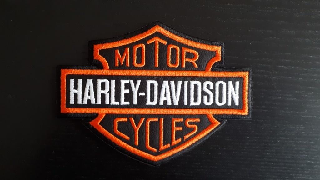 Patch Harley Davidson Logo - 83 x 65 mm, Hobby en Vrije tijd, Ophalen of Verzenden, Nieuw