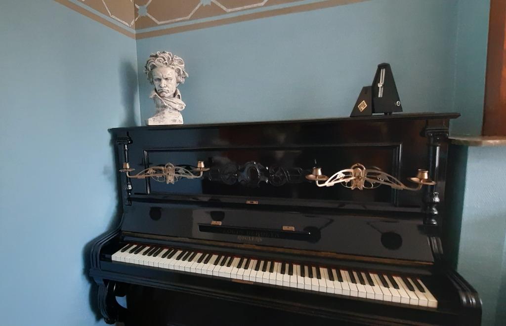 Zwarte buffet piano Louis Derdeyn, Enlèvement, Utilisé, Noir, Piano
