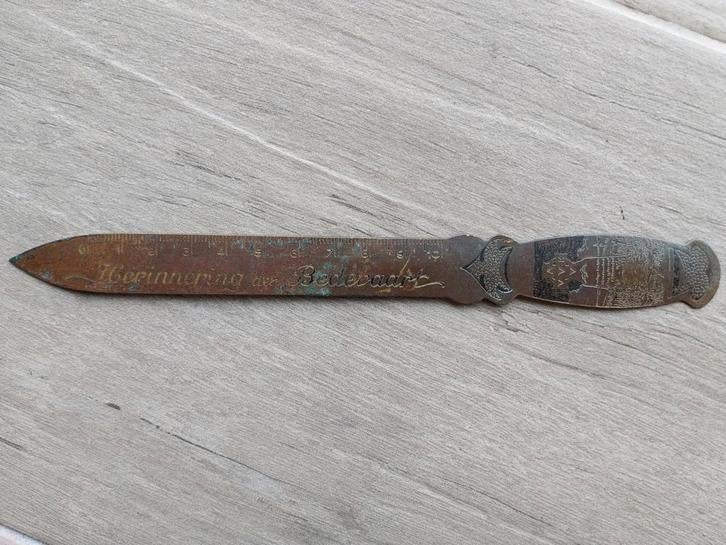 Briefopener wo1 Ijzertoren bedevaart, Ophalen of Verzenden