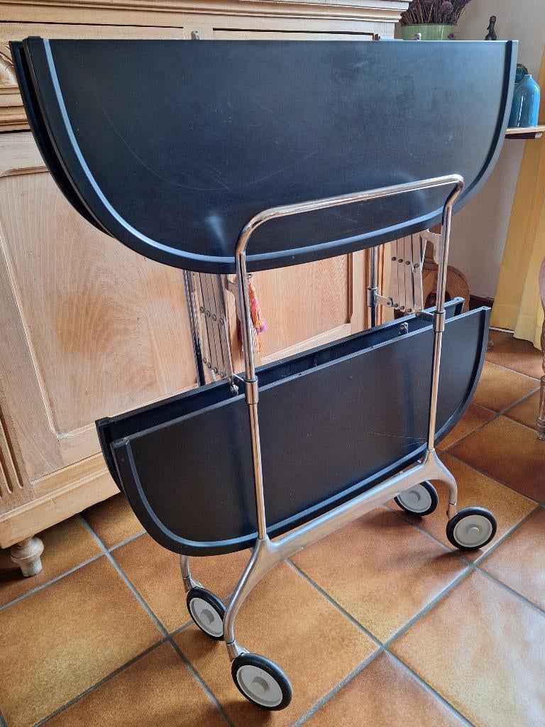 Desserte Kartell Gastone, pliante, noir, sur roulette, Enlèvement, Utilisé