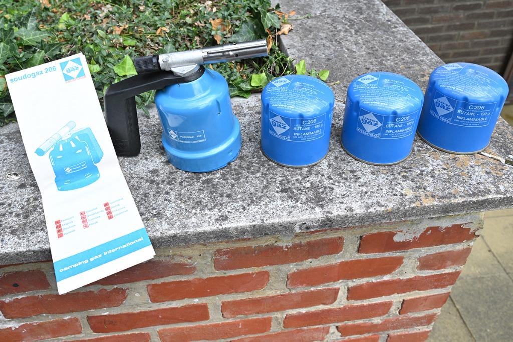 Brûleur à souder Soudogaz 206 + 3 cartouches de gaz, Bricolage & Construction, Enlèvement, Neuf, Autres types