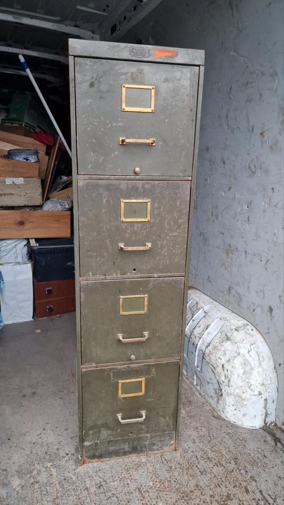 Ancien Casier Métallique, Enlèvement, Utilisé, Métal