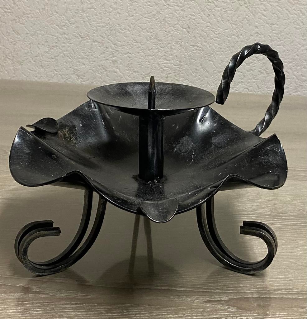 Bougeoir pique-cierge en fer forgé vintage , prix : 10€, Antiquités & Art, Enlèvement ou Envoi