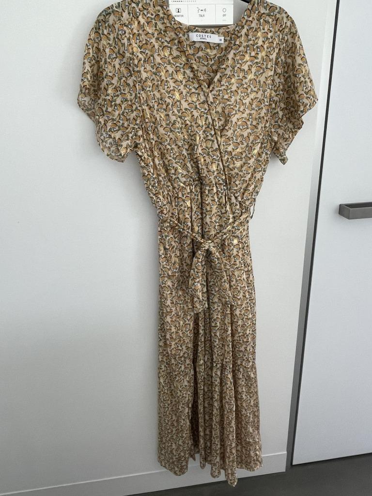 Goud/wit kleed van Costes maat XS, perfecte staat!, Geel, Ophalen of Verzenden, Zo goed als nieuw, Costes