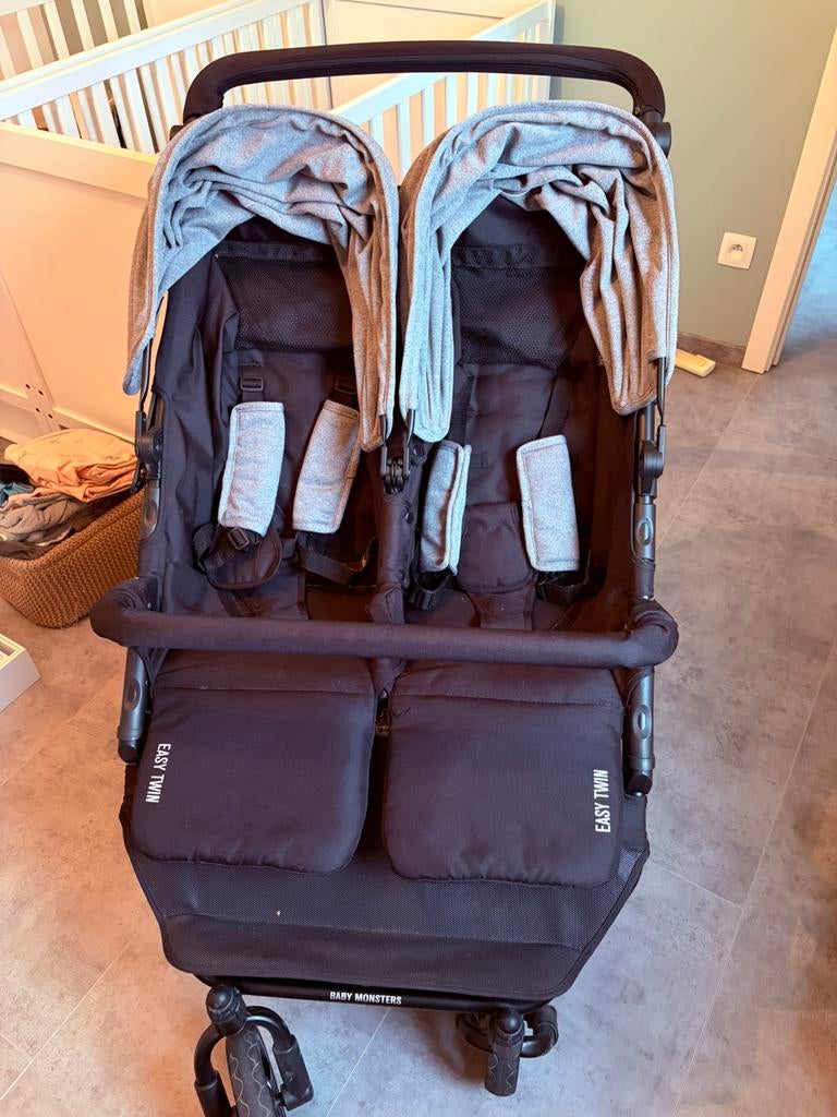 Buggy Babymonsters Easytwin, Kinderen en Baby's, Tweelingen en Meerlingen, Zo goed als nieuw, Ophalen