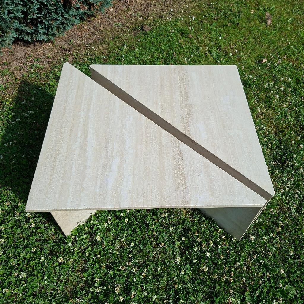 Table basse vintage en travertin Up&Up Italia, Antiquités & Art, Antiquités | Meubles | Tables, Enlèvement