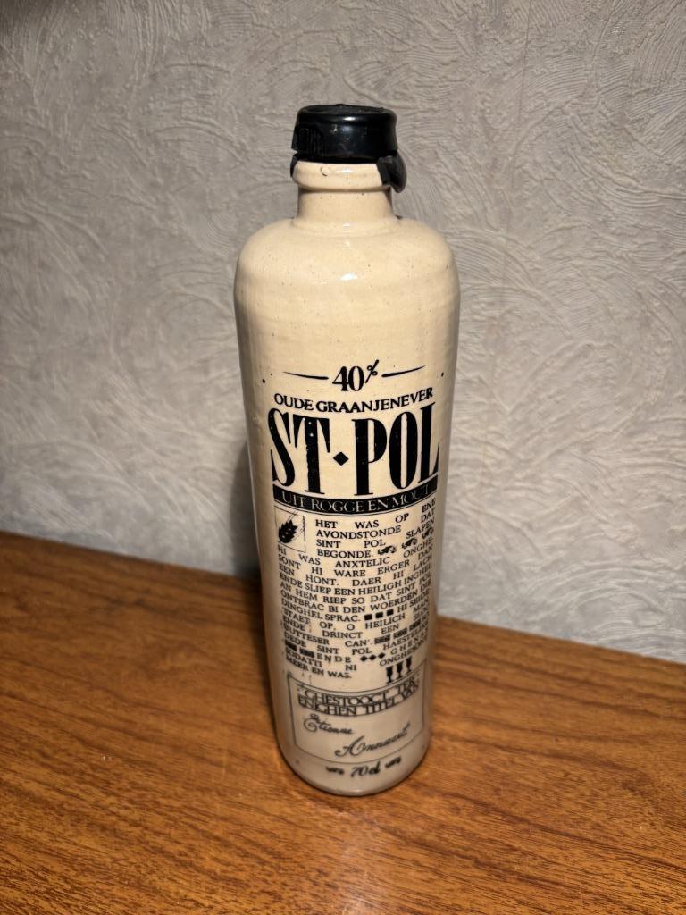 Stenen oude genever fles ST-POL, Antiek en Kunst, Ophalen