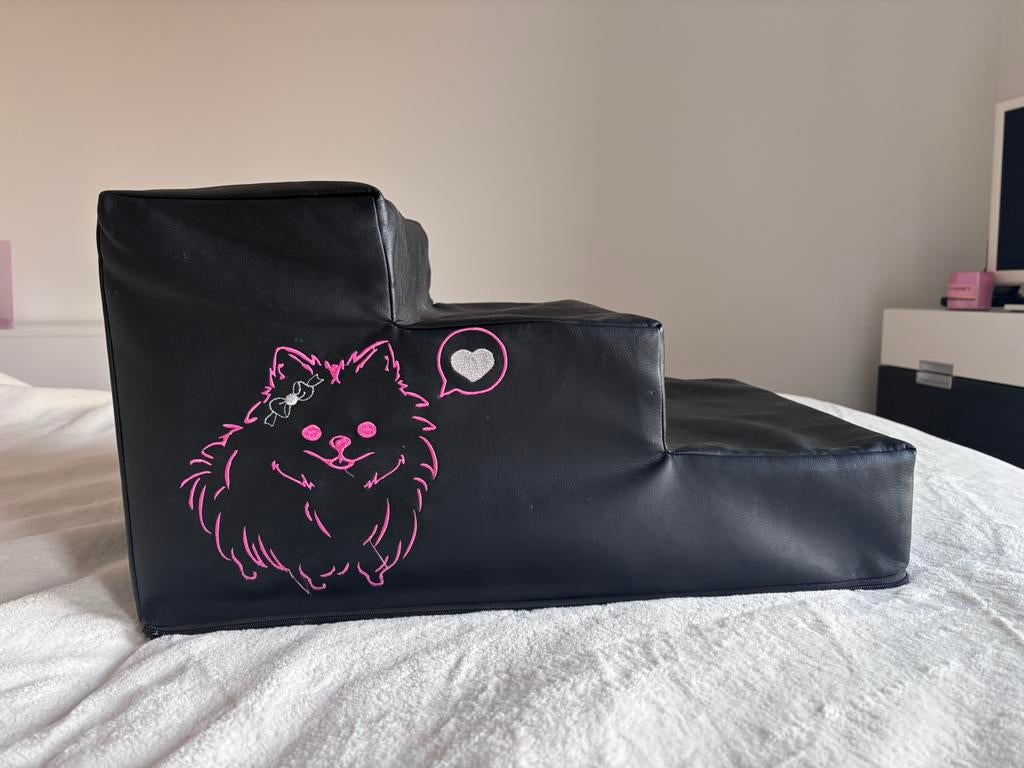 Trapje in lederlook, Ophalen, Gebruikt