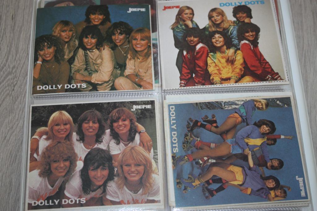 Oude Joepie stickers , De Dolly Dots , 4 verschillende, Enlèvement ou Envoi, Utilisé, Cinéma, Télévision ou Audiovisuel