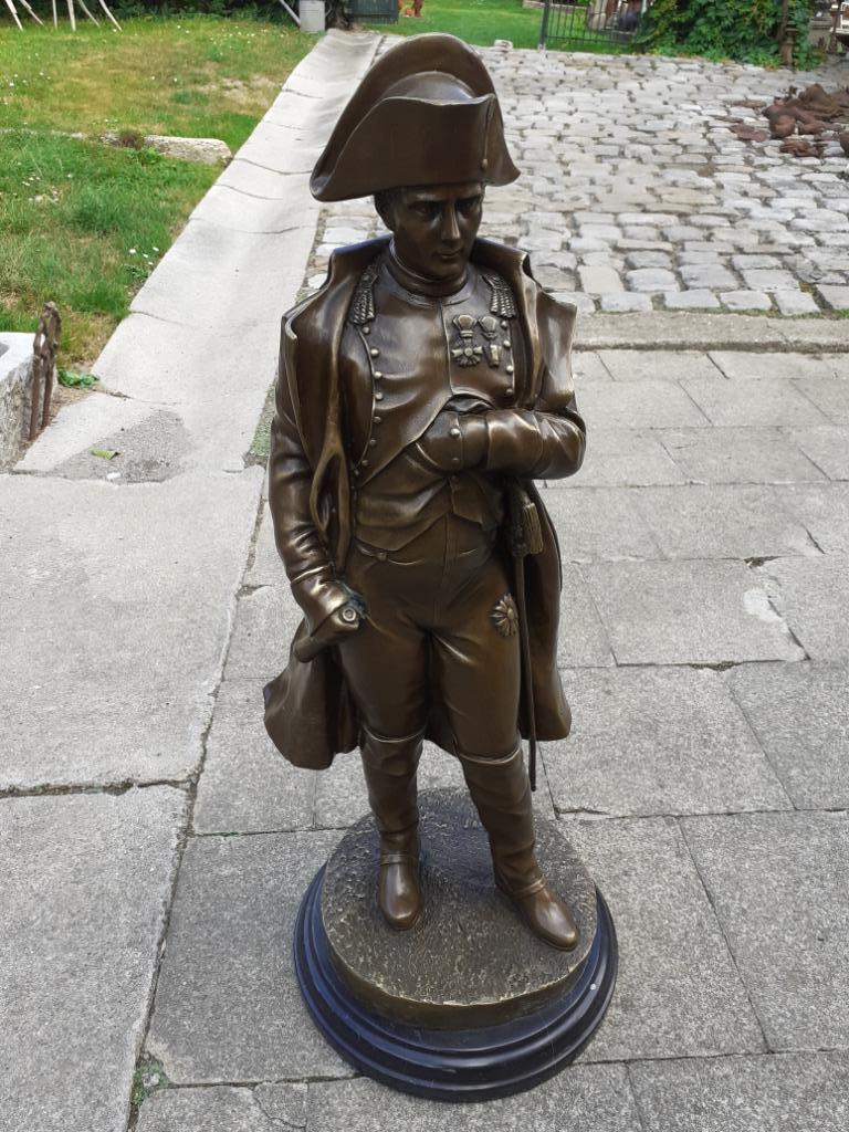 GRANDE STATUE DE NAPOLEON EN BRONZE SIGNE, Antiquités & Art, Antiquités | Bronze & Cuivre, Enlèvement, Bronze