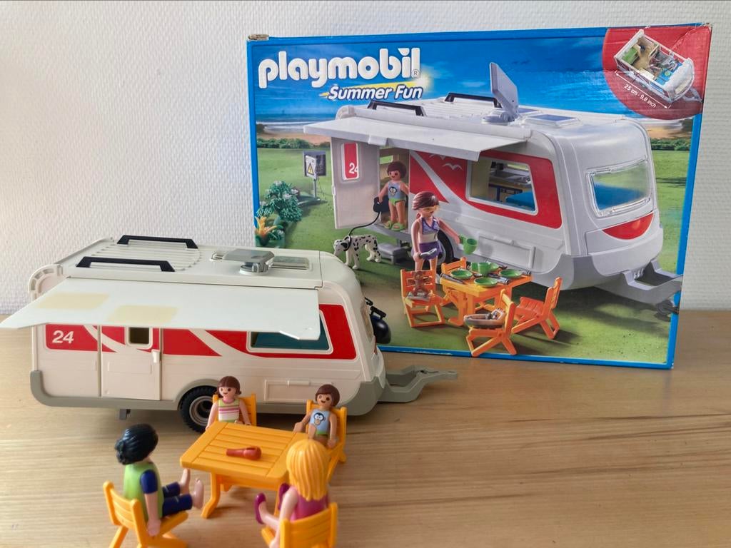 Playmobil - caravan, Kinderen en Baby's, Speelgoed | Playmobil, Ophalen, Zo goed als nieuw