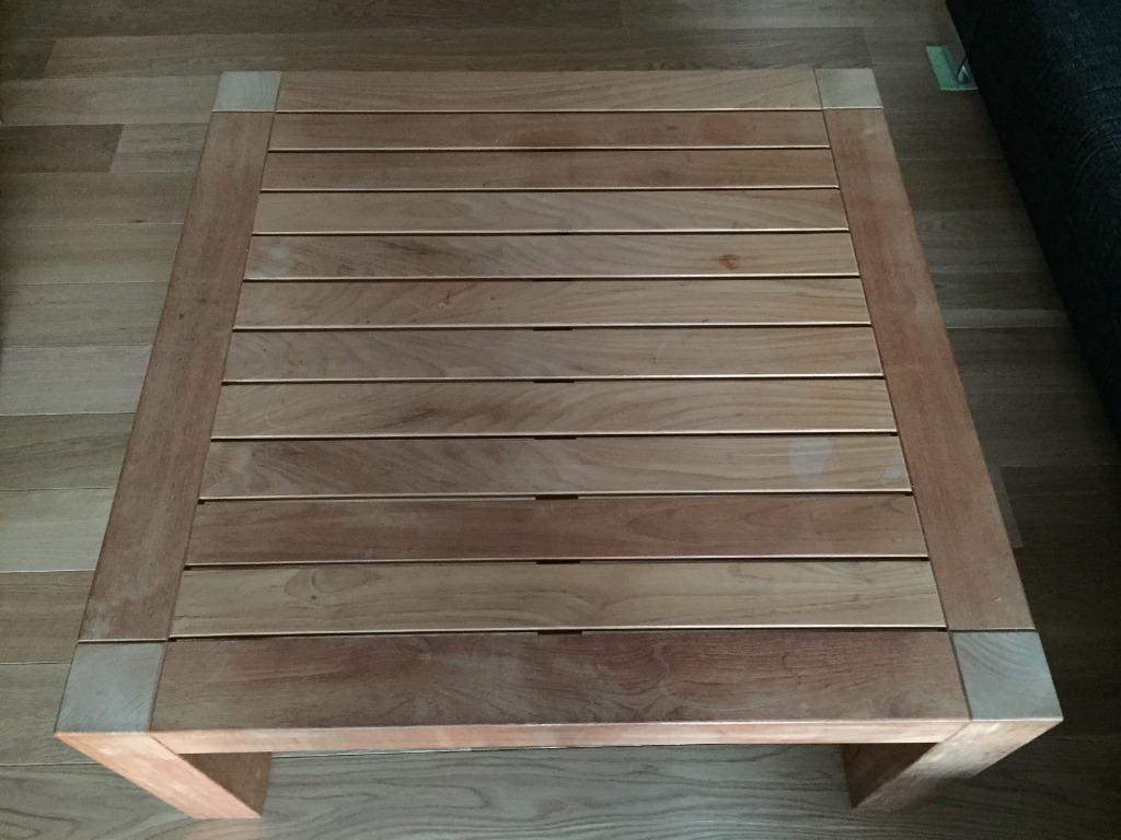 Salontafel van teak hout 100x100, Tuin en Terras, Tuintafels, Ophalen, Zo goed als nieuw, Vierkant, Teakhout
