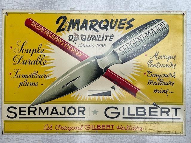 Plaque publicitaire en tôle Sermajor Gilbert, Enlèvement