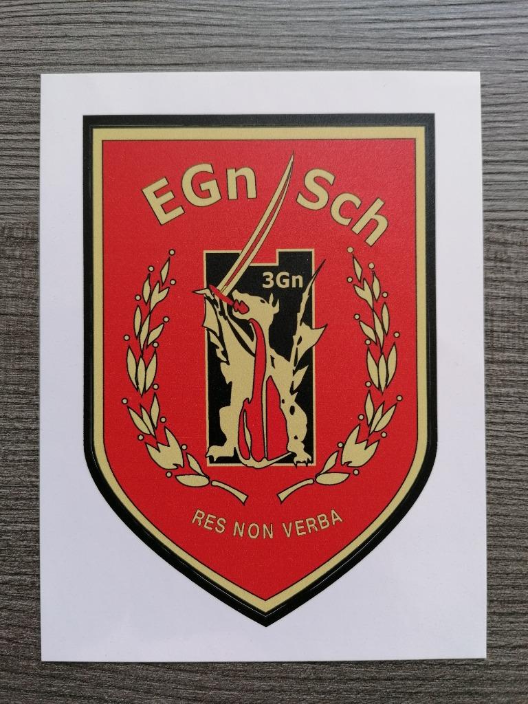 Belgian Army 3è Génie EGN SCH Sticker, Collections, Objets militaires | Général, Enlèvement ou Envoi, Armée de terre, Emblème ou Badge
