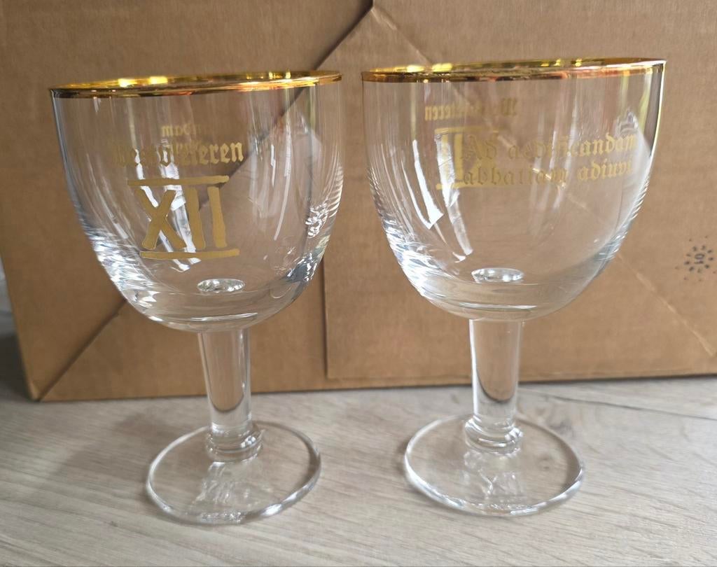 2 verres Westvleteren plus petits (originaux), Collections, Enlèvement ou Envoi, Comme neuf, Verre à bière