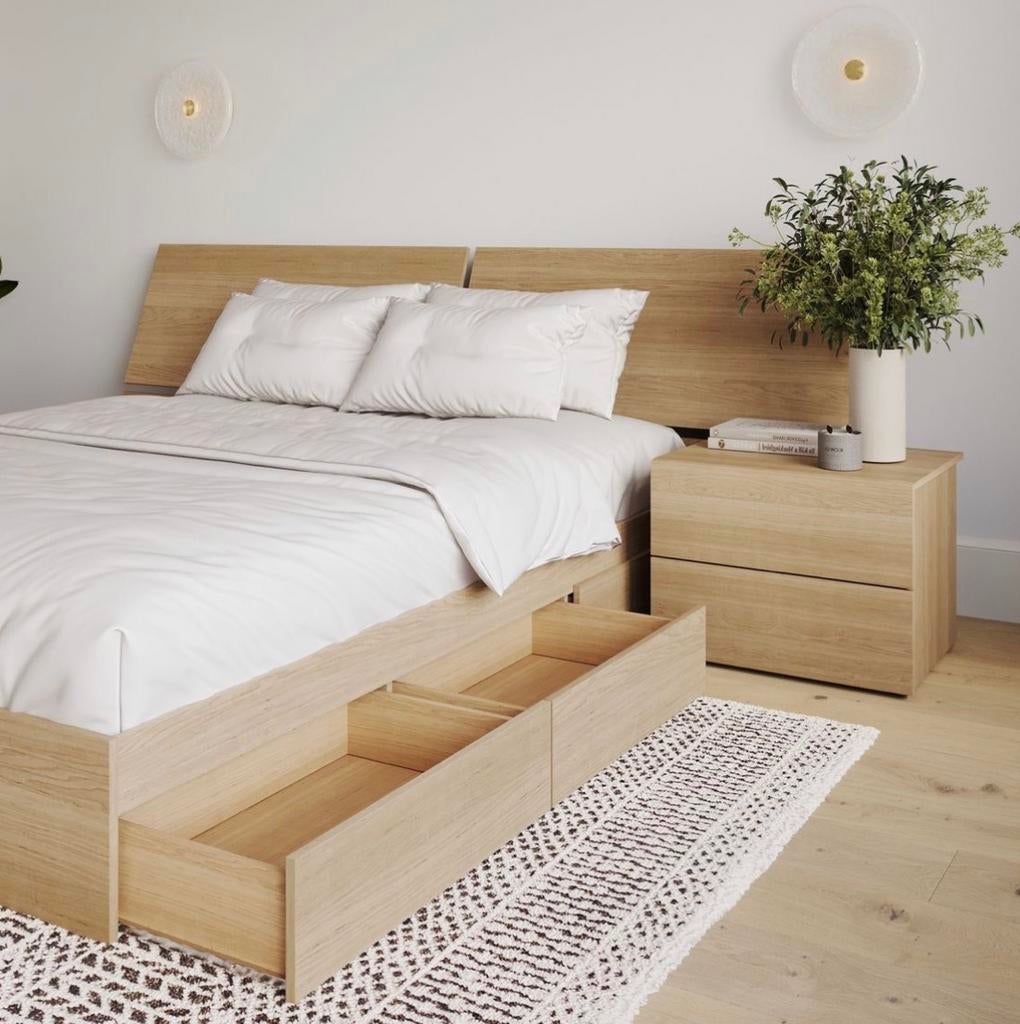 Malm bed ikea 140 x 200, Huis en Inrichting, Slaapkamer | Bedden, Ophalen, Zo goed als nieuw, 140 cm