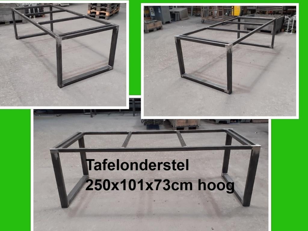 Stalen tafelonderstel 250x101x73 cm H - tuintafel - eettafel, Tuin en Terras, Tuintafels, Ophalen, Nieuw, Rechthoekig, Metaal