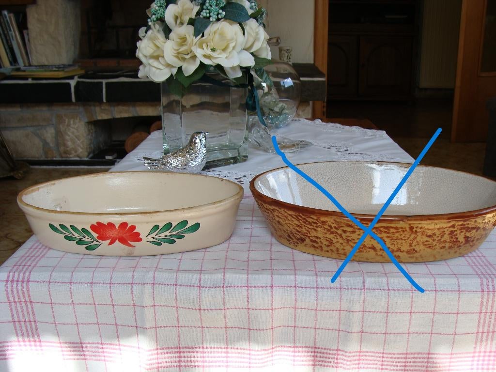 ancien plat allant au four, Antiquités & Art, Enlèvement