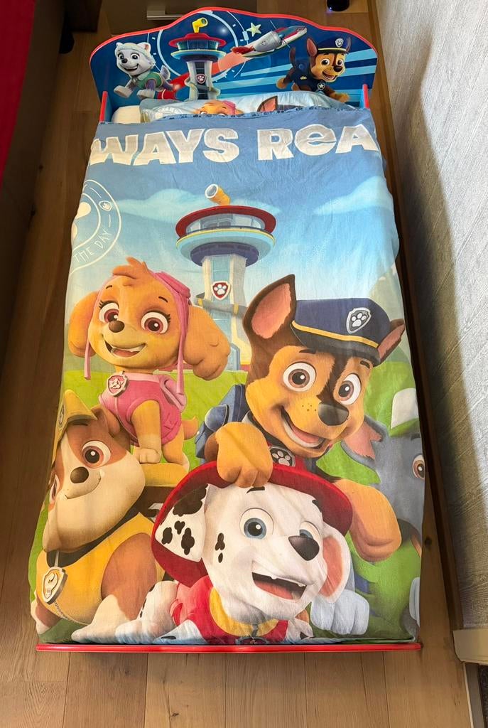 Paw patrol peuterbed, volledige set, Ophalen, 70 tot 85 cm, Zo goed als nieuw, Minder dan 140 cm