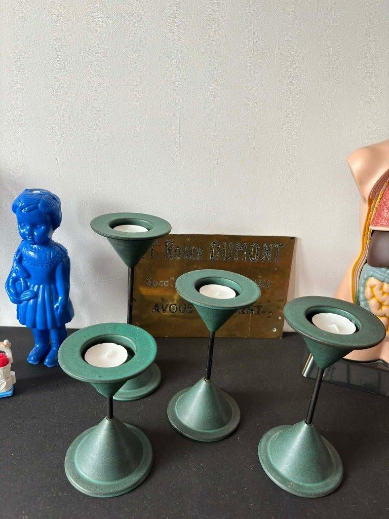 bougeoirs diabolo théo potmeer bart jan reeser - Cor Unum, Ophalen of Verzenden, Zo goed als nieuw, Groen, Metaal