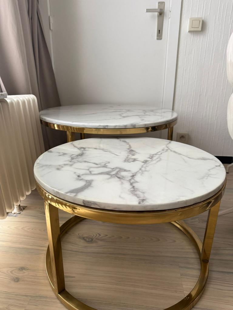 80 Euro ! Marmeren salontafels 2 stuks !!!, Huis en Inrichting, Ophalen, Zo goed als nieuw