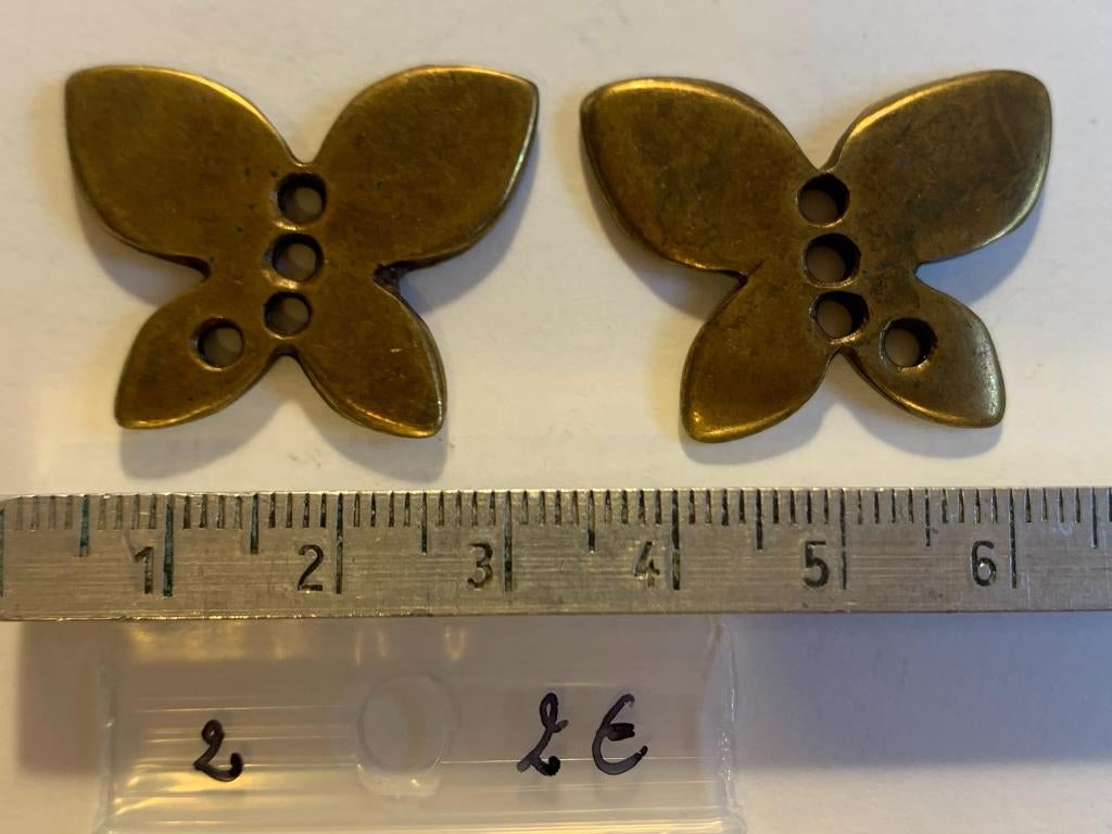 2 metalen tussenstukjes vlinder, Enlèvement ou Envoi, Neuf, Entretoise ou Perle intermédiaire