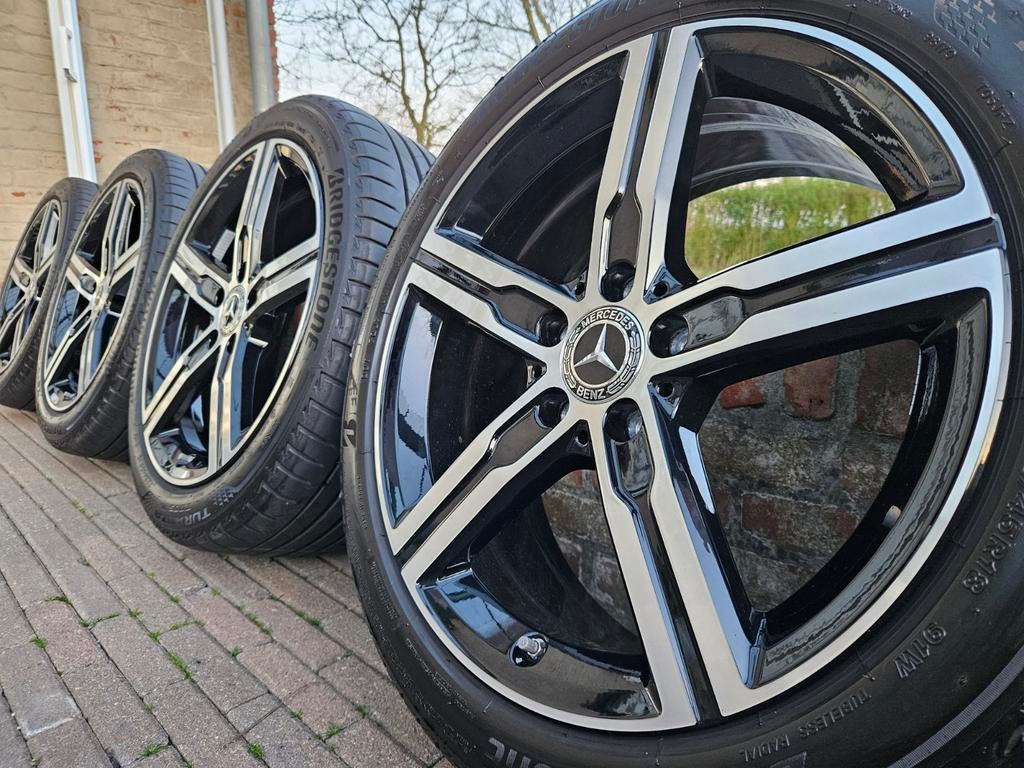 18" Mercedes A-Klasse W177 CLA C118 B W247 zomerset 7,5mm, Auto-onderdelen, Banden en Velgen, 18 inch, Gebruikt, Banden en Velgen