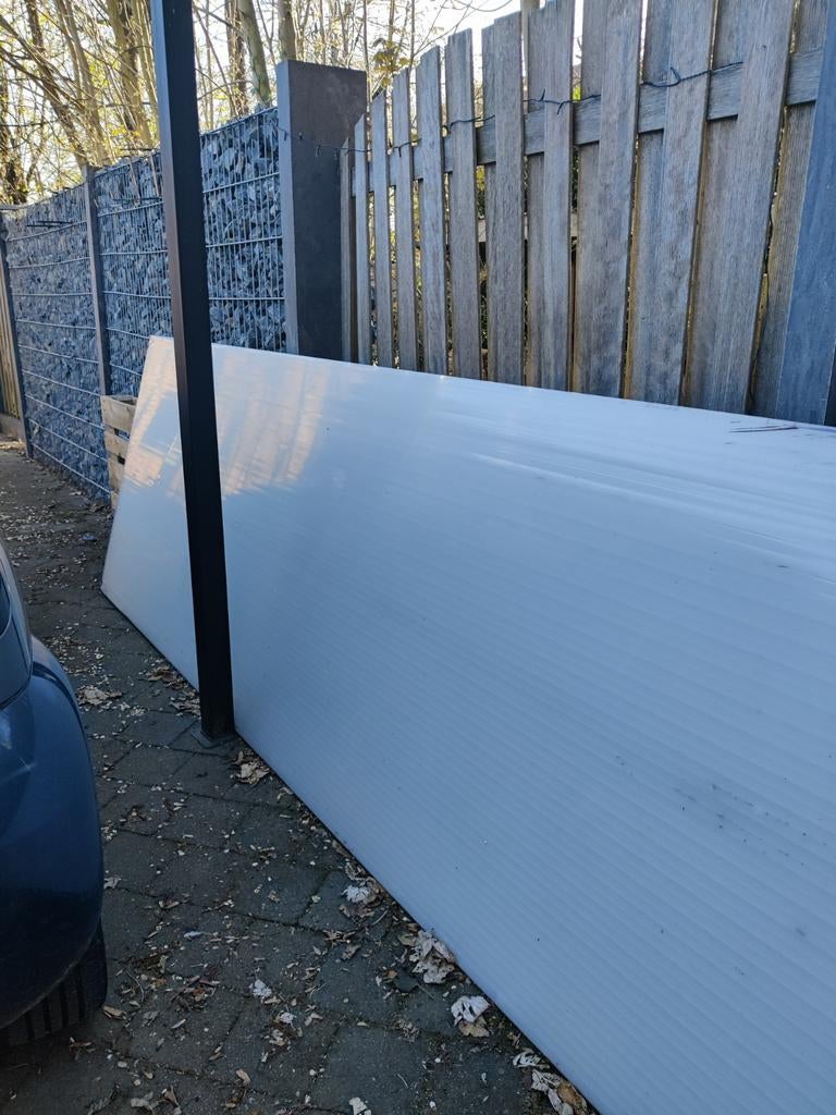 2 grote polycarbonaat platen, Doe-het-zelf en Bouw, Platen en Panelen, Ophalen