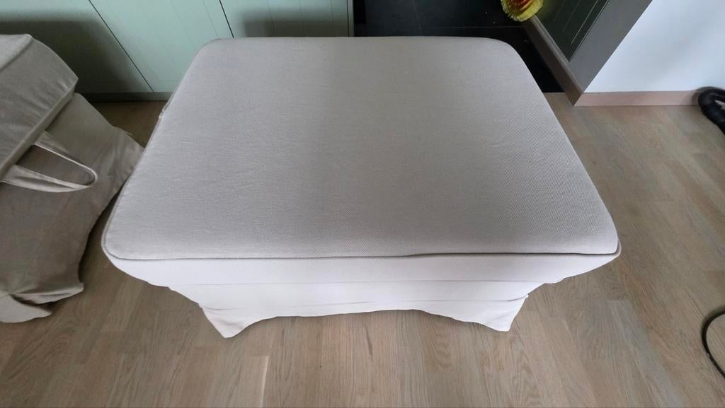 Ikea Ektorp repose-pieds beige, Comme neuf, Rectangle, Intérieur