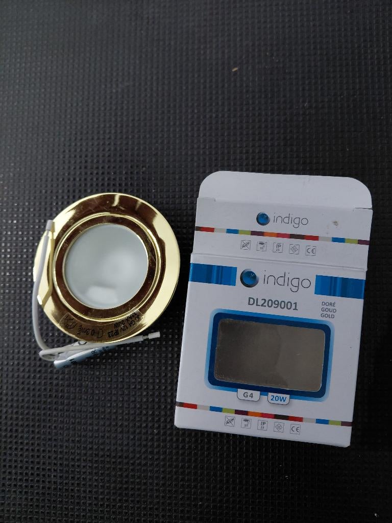 spots encastrables dores 1euro pièce, Bricolage & Construction, Éclairage de chantier, Enlèvement, Neuf, Moins de 50 watts, Lampe