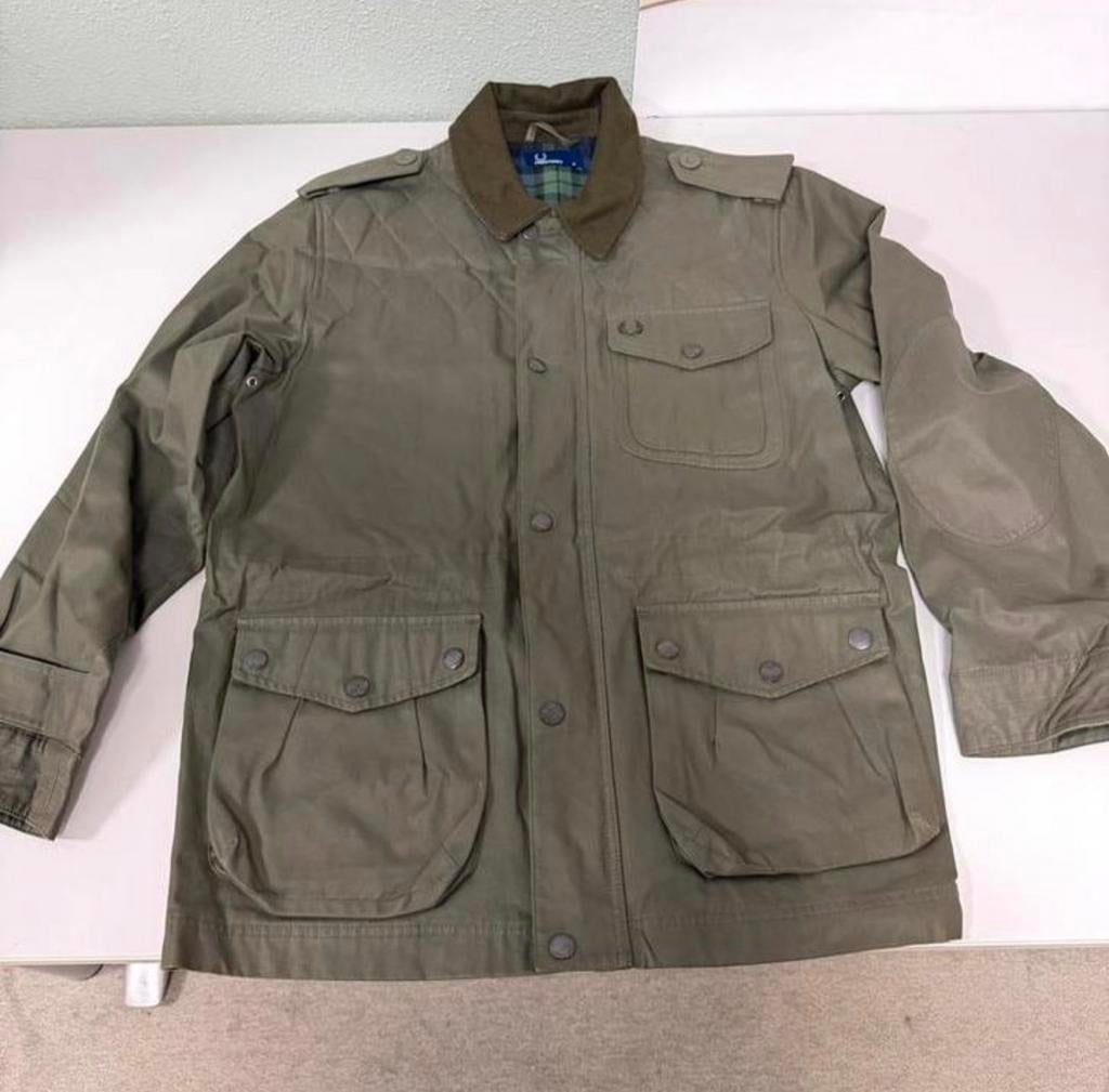 Fred Perry Wax Jacket J4206 – Maat M Als Nieuw Groene Jas, Ophalen of Verzenden, Zo goed als nieuw, Maat 48/50 (M), Groen