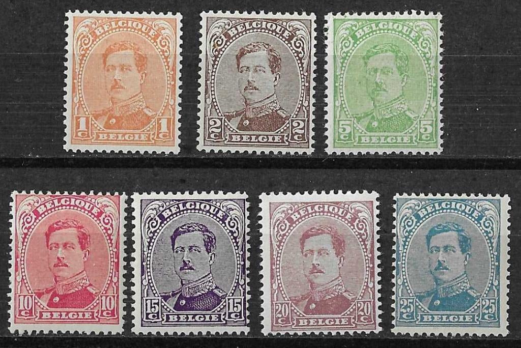 Belgique OPC 135-141 S.M. le Roi Albert Ier **, Timbres & Monnaies, Timbres | Europe | Belgique, Neuf, Enlèvement ou Envoi, Non oblitéré