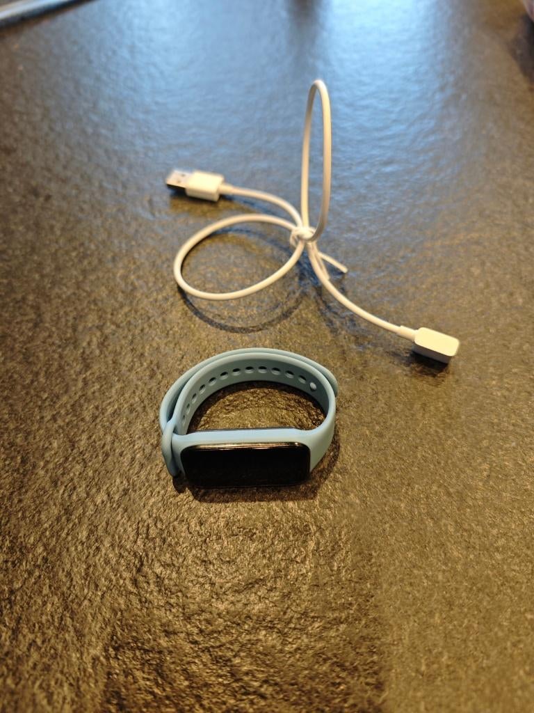 Xiaomi Smart Band 8 Active – Inclusief lader, Gebruikt, Xiaomi, Blauw, Hartslag