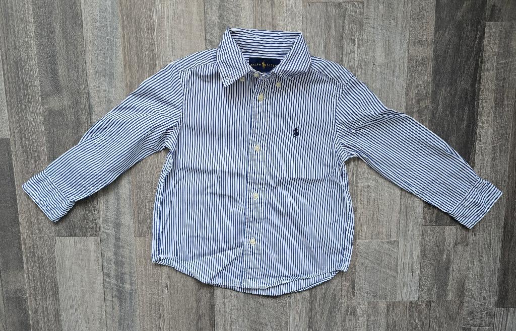 Blauw gestreept hemdje Ralph Lauren kids, Ophalen, Overhemd of Blouse, Zo goed als nieuw, Jongen