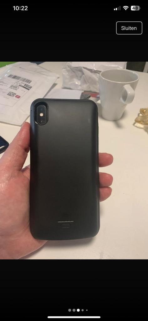 IPhone XS max in nieuw staat 100% batterij + battery case, Telecommunicatie, Mobiele telefoons | Apple iPhone, Ophalen of Verzenden
