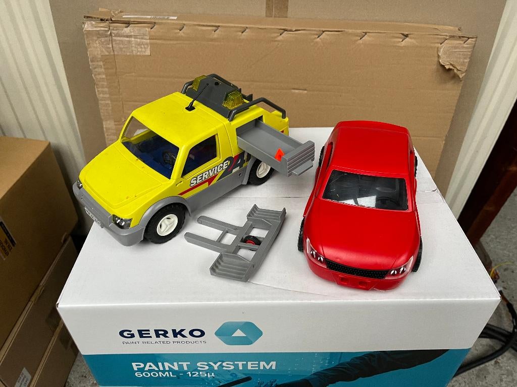 Playmobil takelwagen met auto, Kinderen en Baby's, Ophalen, Zo goed als nieuw, Los Playmobil