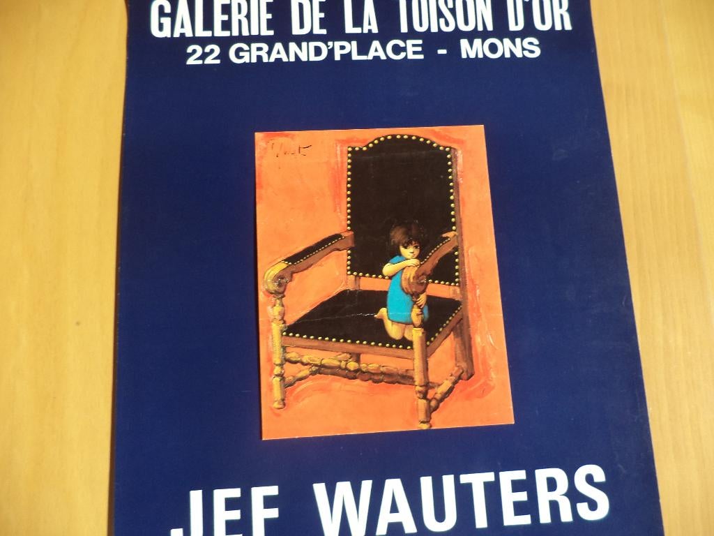 Affiche vintage lithographie JEF WAUTERS expo MONS 1979, Antiquités & Art, Art | Lithographies & Sérigraphies, Enlèvement ou Envoi