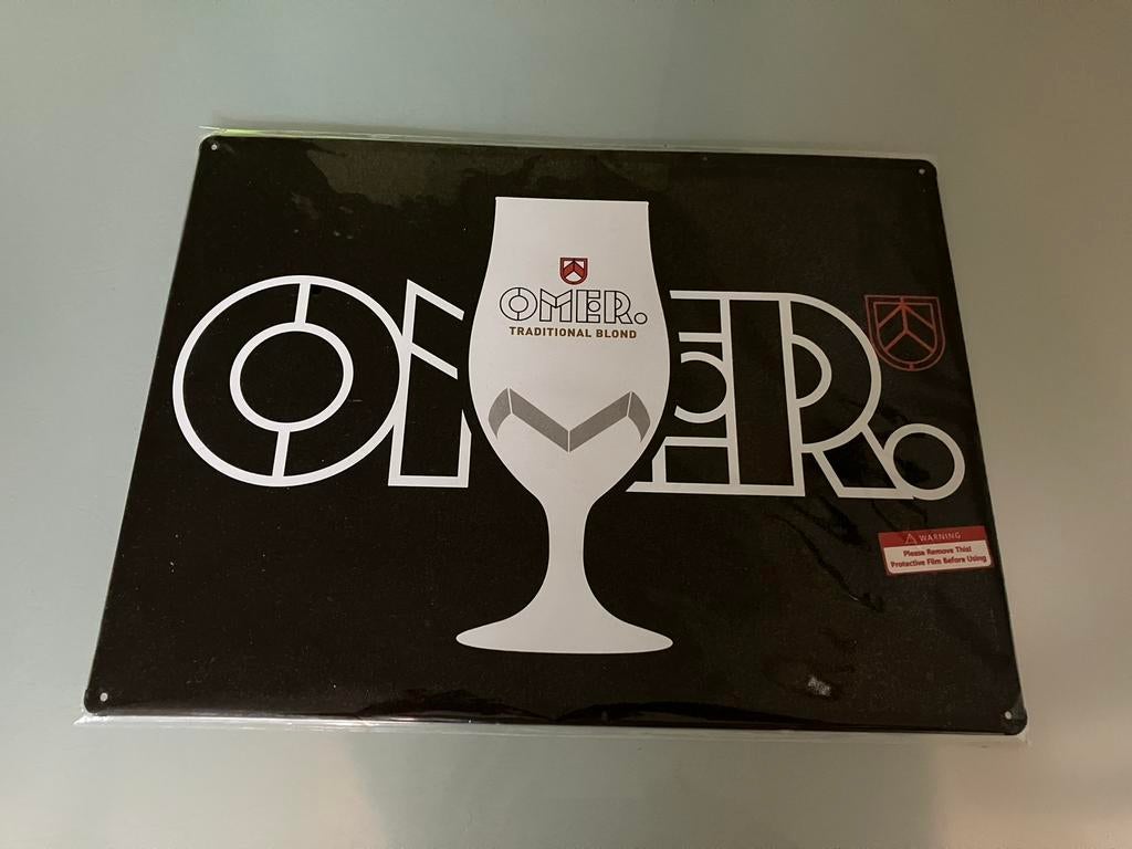 Panneau d'affichage original en métal OMER, Antiquités & Art, Enlèvement ou Envoi