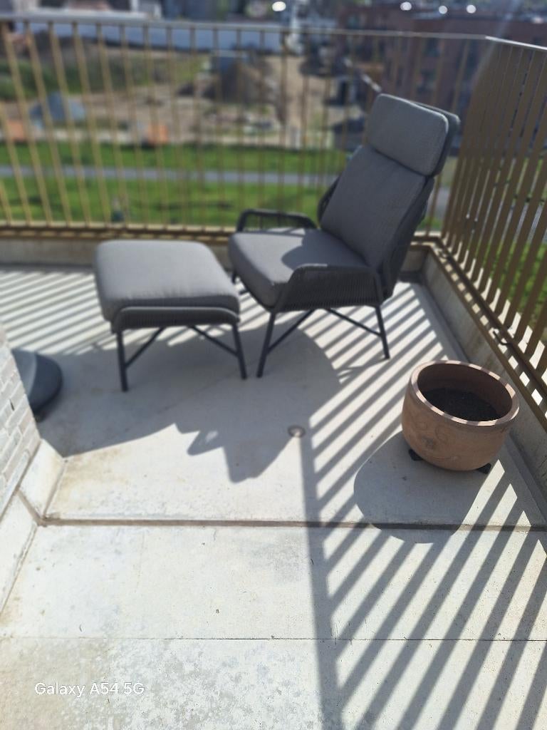 Loungestoel met bank, Tuin en Terras, Tuinstoelen, Ophalen, Zo goed als nieuw, Overige materialen