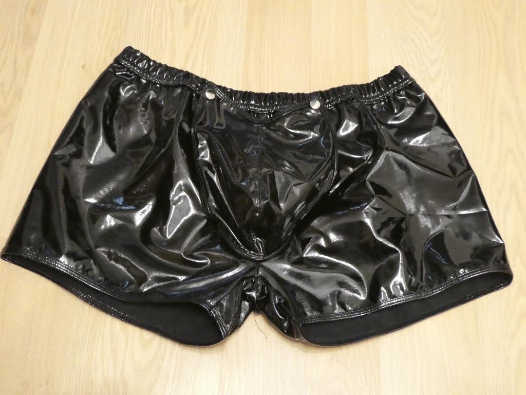 PVC laqué antidérapant noir avec valve, Enlèvement ou Envoi, Noir, Slip