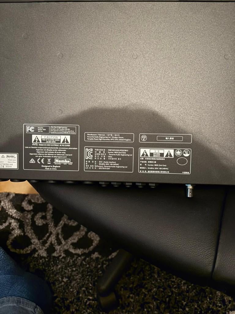 Focusrite Scarlett2 18i20, Computers en Software, Geluidskaarten, Ophalen of Verzenden, Gebruikt, Extern, Focusrite