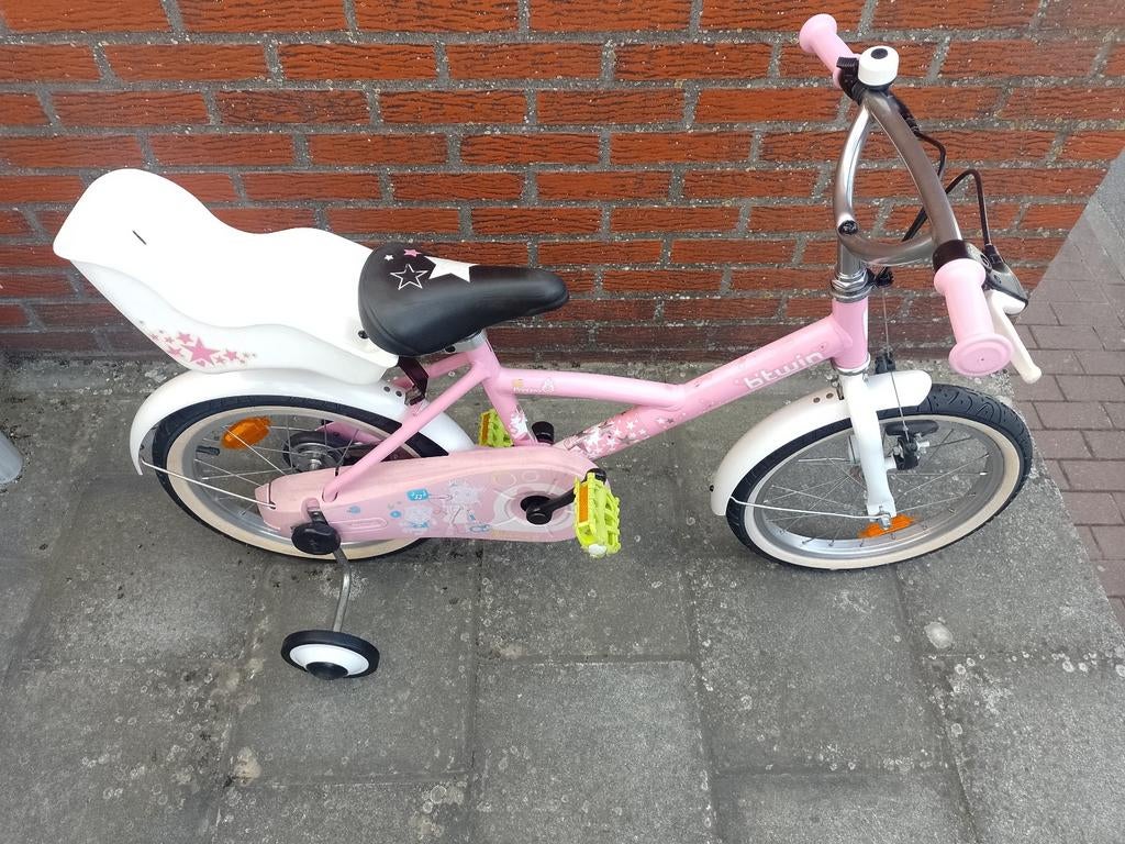 Te koop B'Twin Decathlon Princess 16-inch meisjesfiets, Fietsen en Brommers, Ophalen, Zo goed als nieuw, 16 inch, BTwin Décathlon
