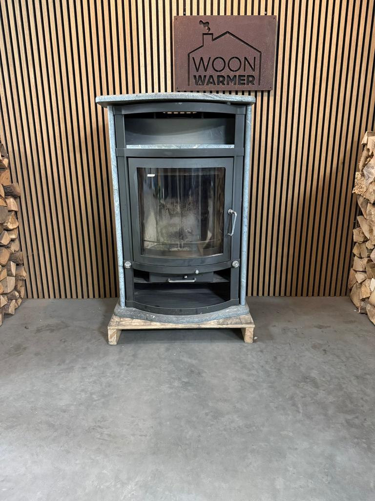 24077 Poêle à stéatite Kago Munich 7 kW, Enlèvement, Utilisé, Bois, Autoportant